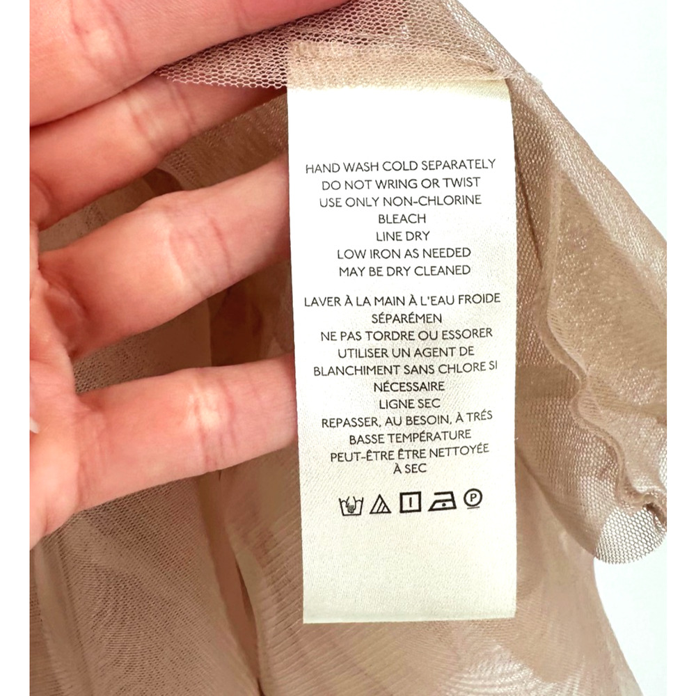 Anthropologie Godet Tulle Swing Top Large Sheer Lace Romantic Coquette Whimsical - Picture 5 of 9